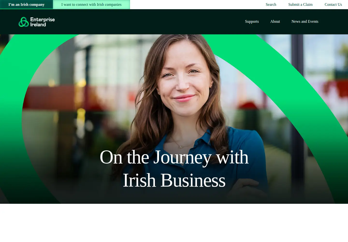 Captured homepage of enterprise-ireland.com in the current scan