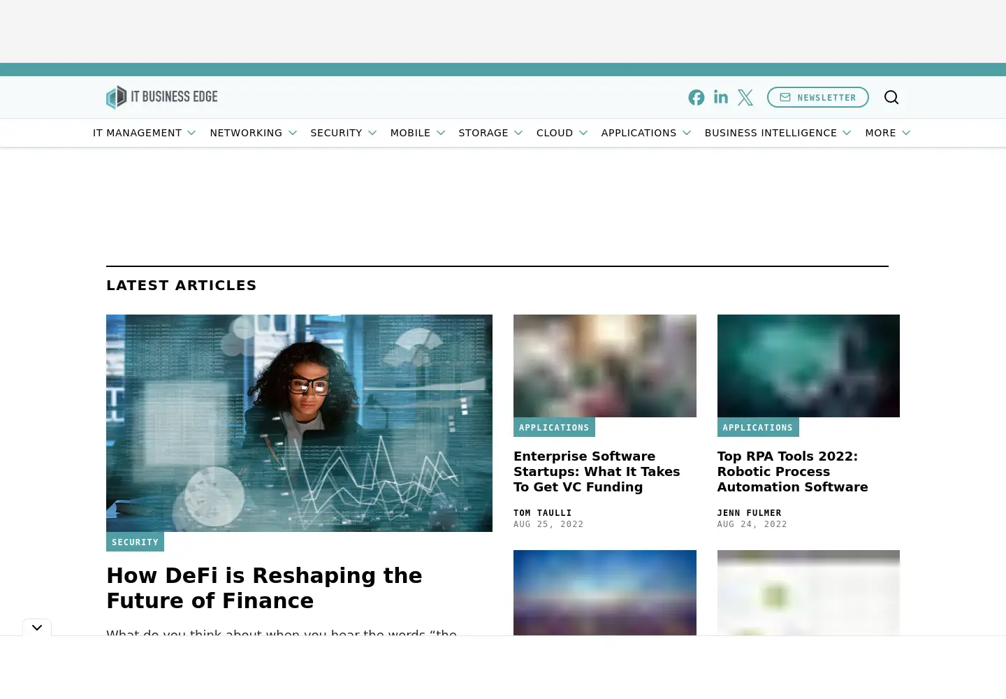 Screenshot of itbusinessedge.com