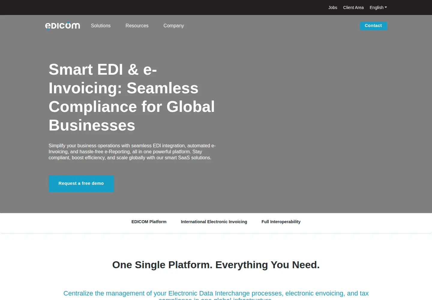 Captured homepage of edicomgroup.com in the current scan