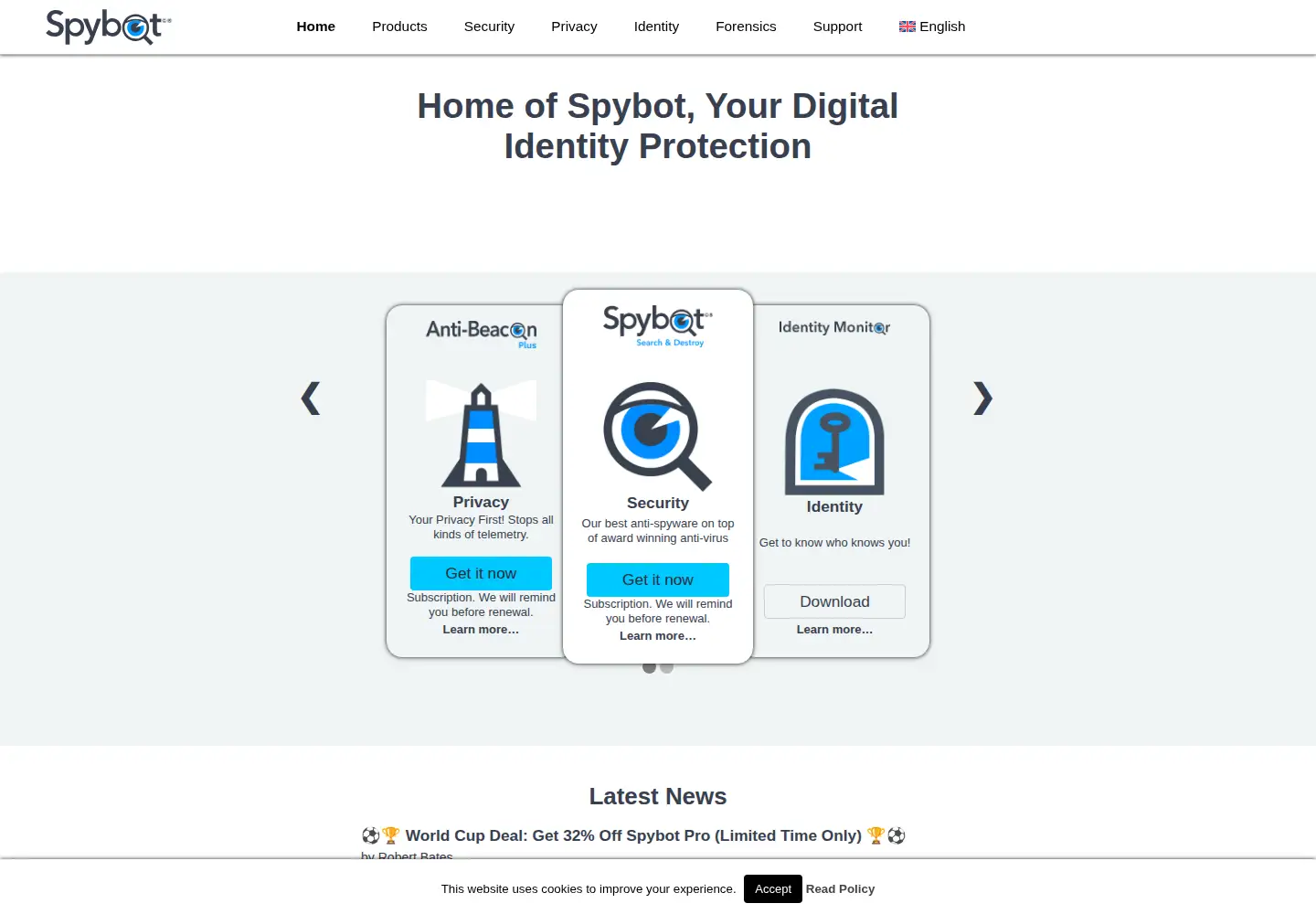 Screenshot of safer-networking.org