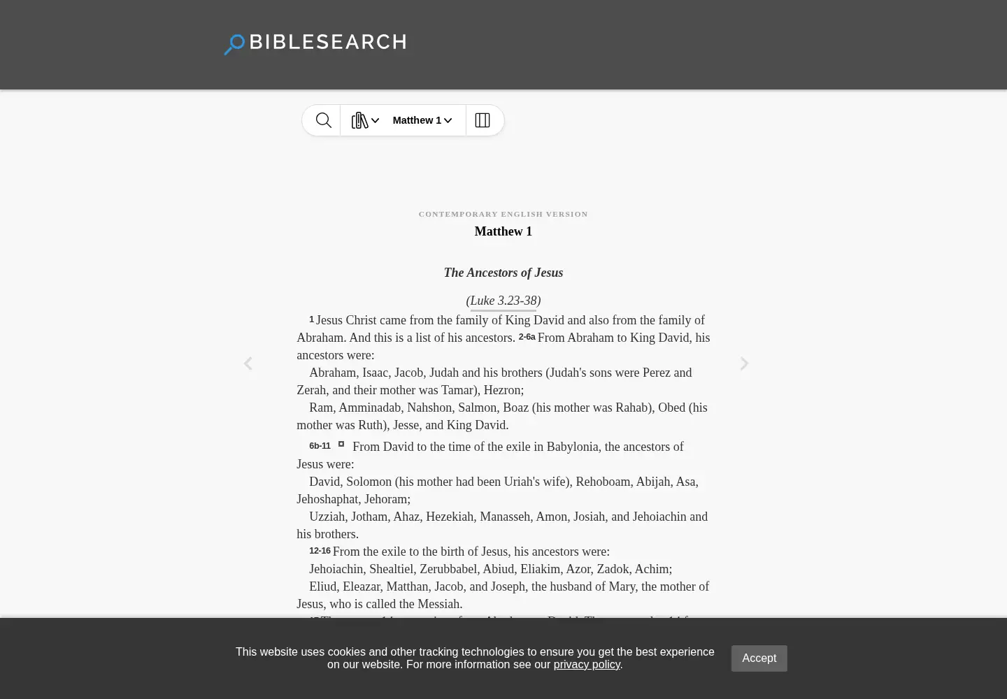 Screenshot of bibles.org