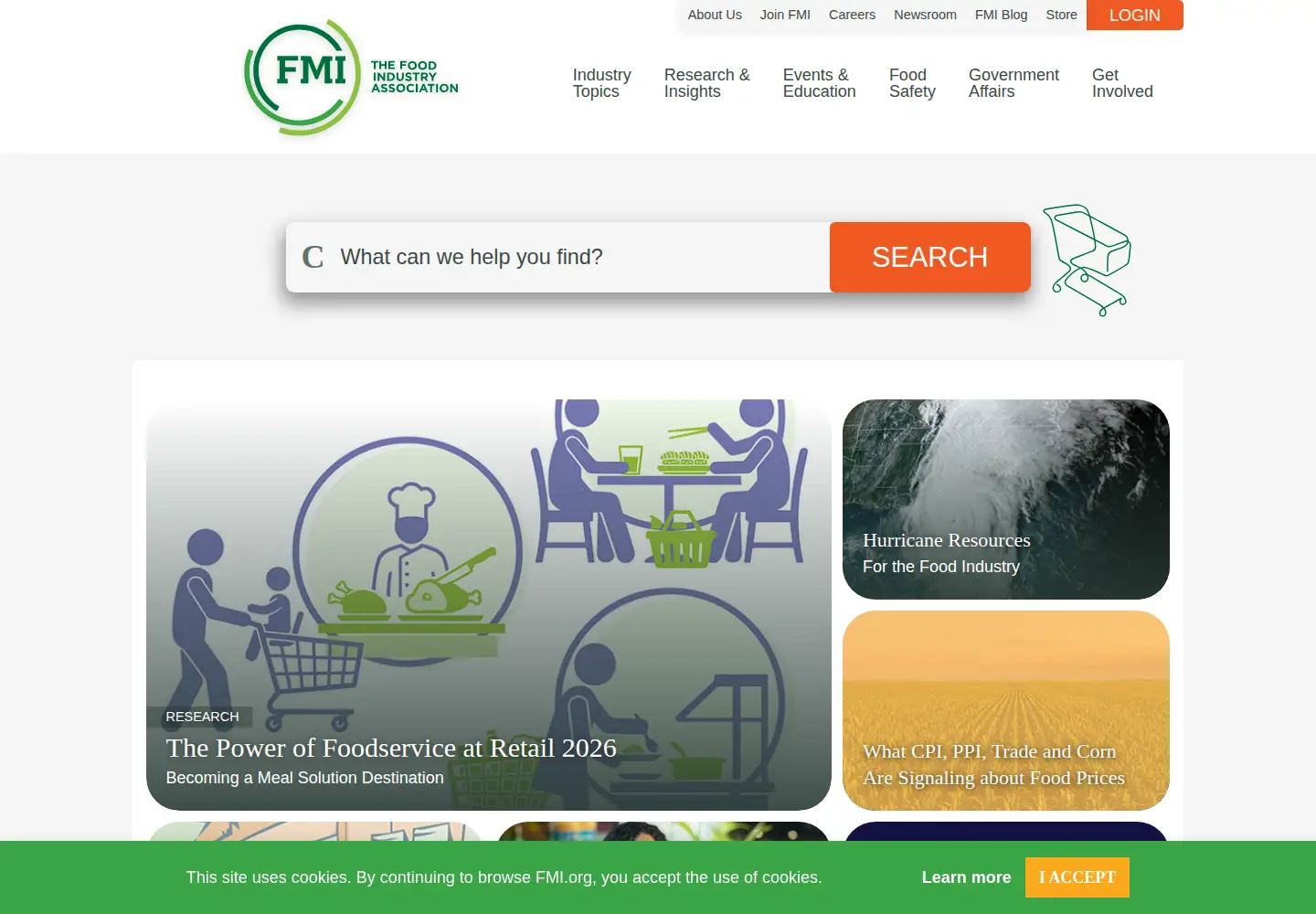 Screenshot of fmi.org
