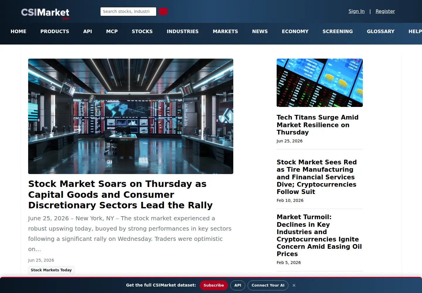 Captured homepage of csimarket.com in the current scan