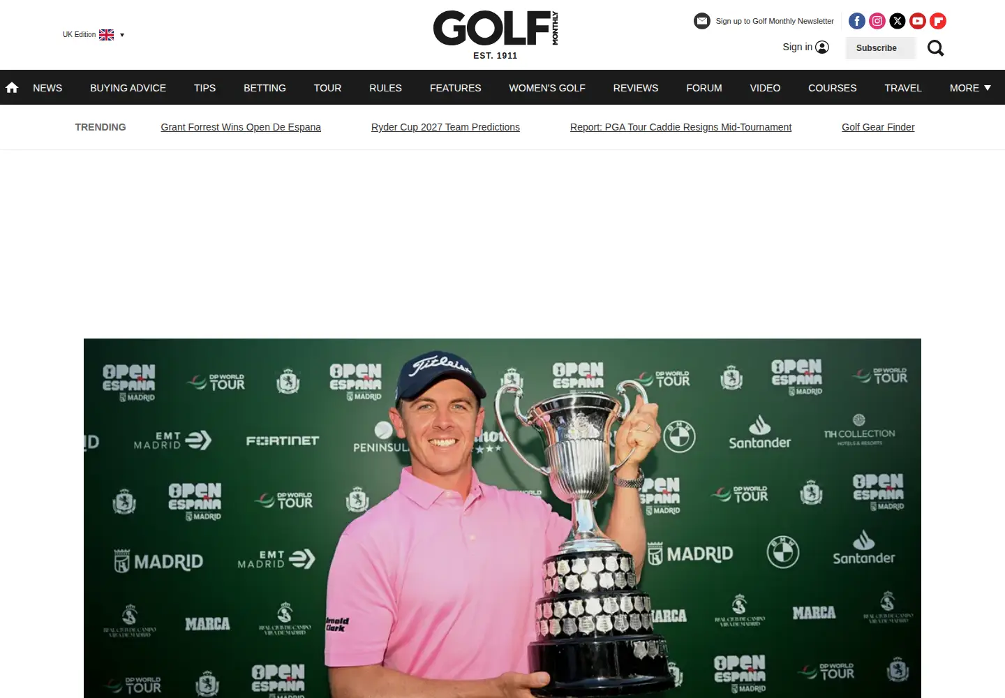 Screenshot of golfmonthly.com