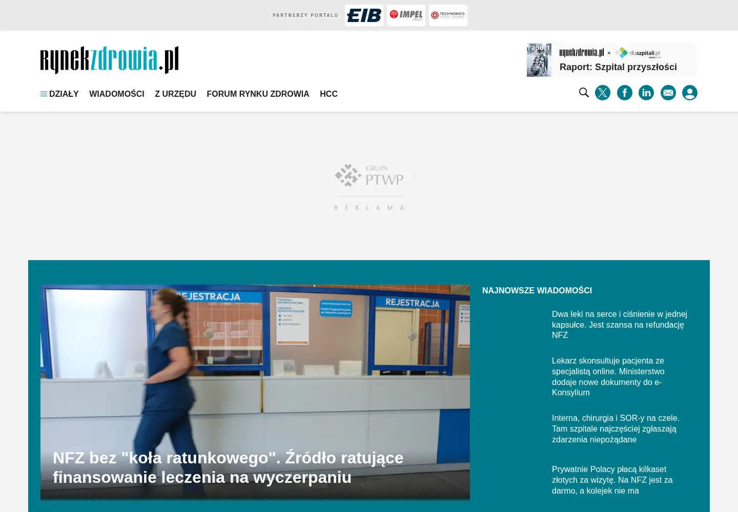 Captured homepage of rynekzdrowia.pl in the current scan