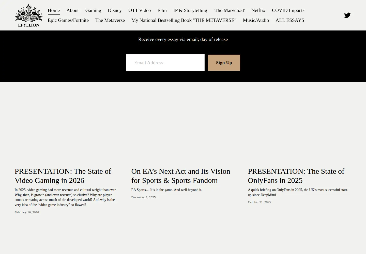 Captured homepage of matthewball.co in the current scan