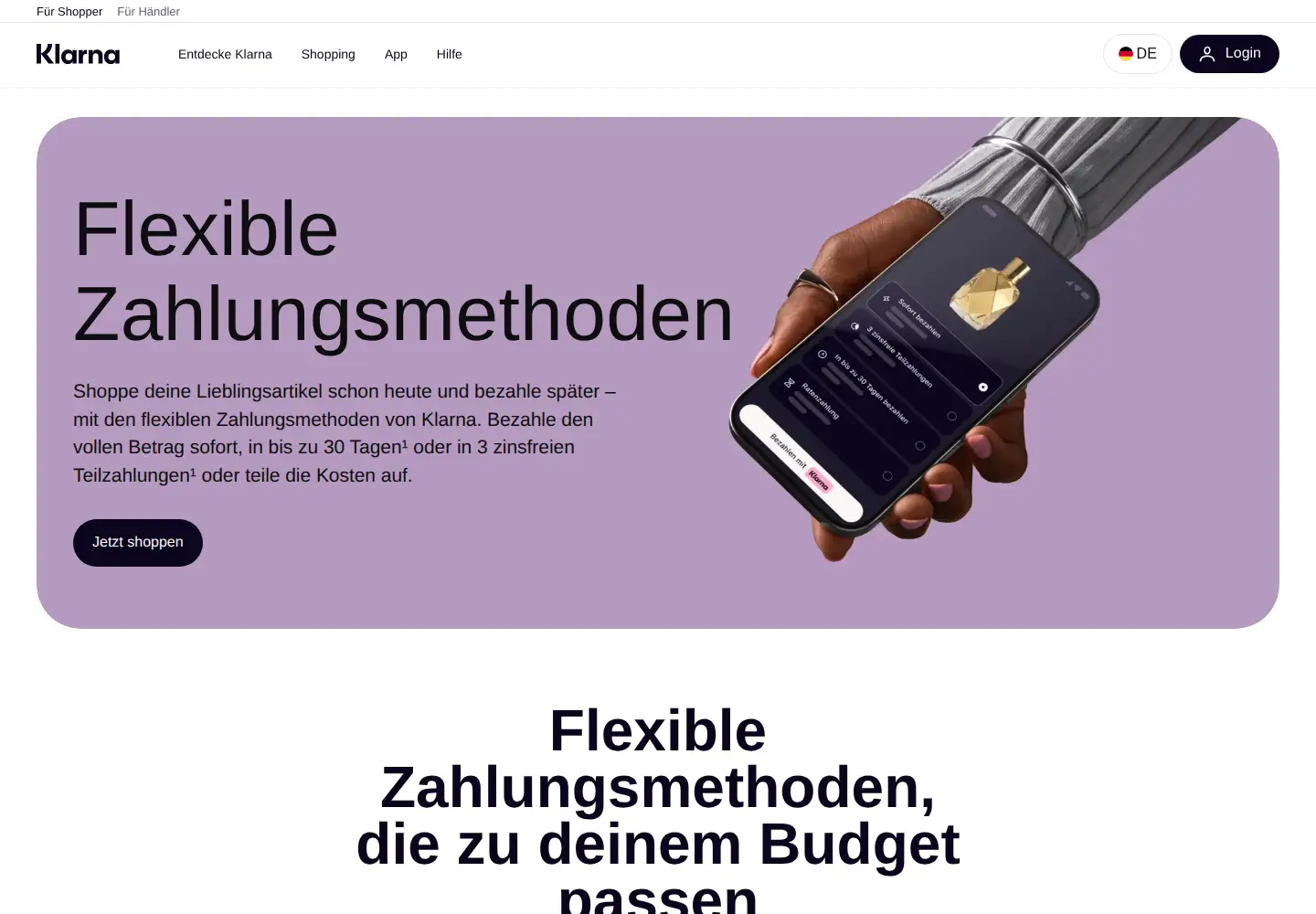 Screenshot of sofort.com