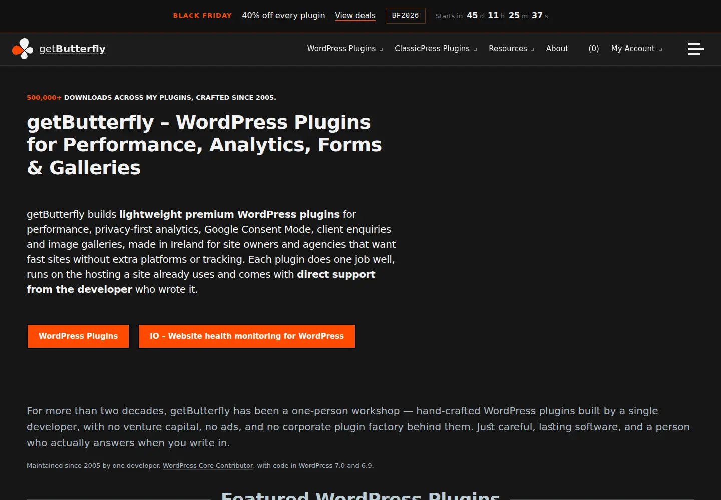 Screenshot of getbutterfly.com