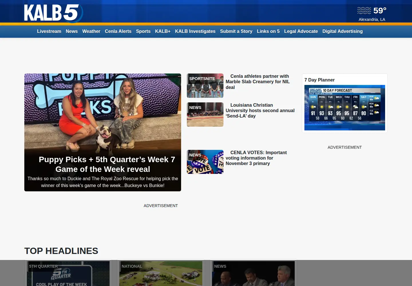 Screenshot of kalb.com