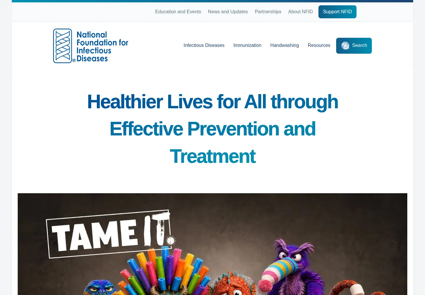 Screenshot of nfid.org
