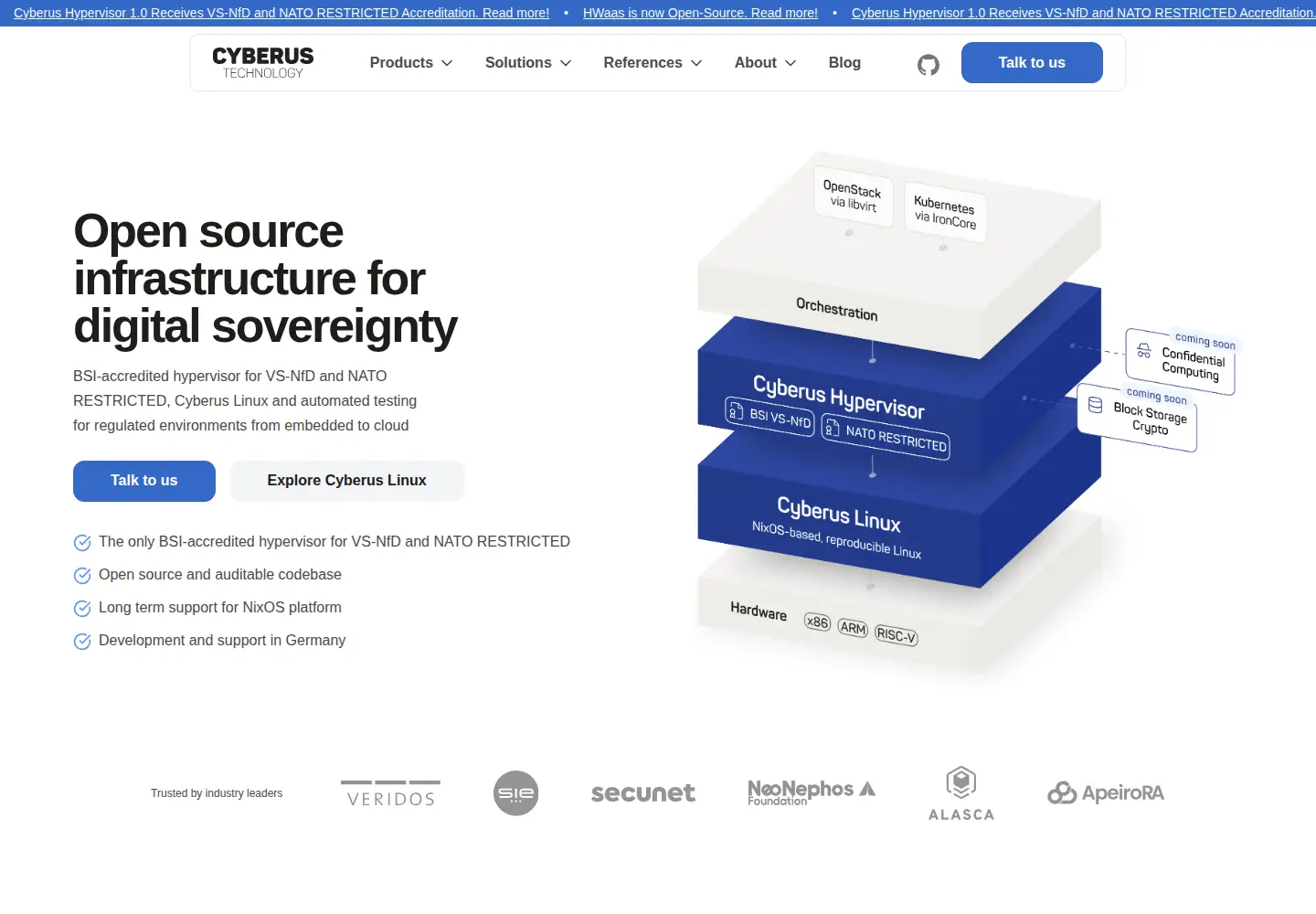 Screenshot of cyberus-technology.de