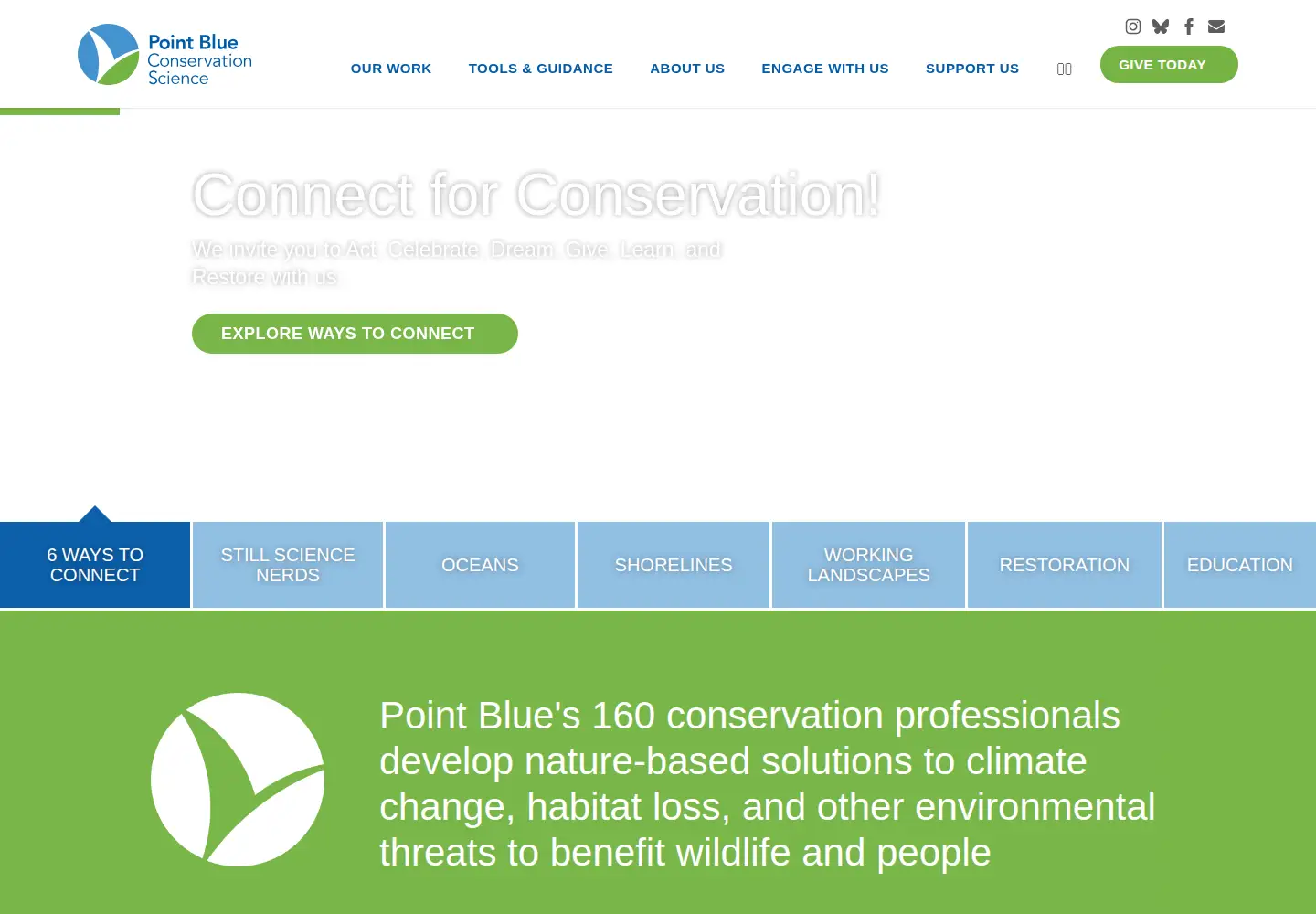 Screenshot of pointblue.org