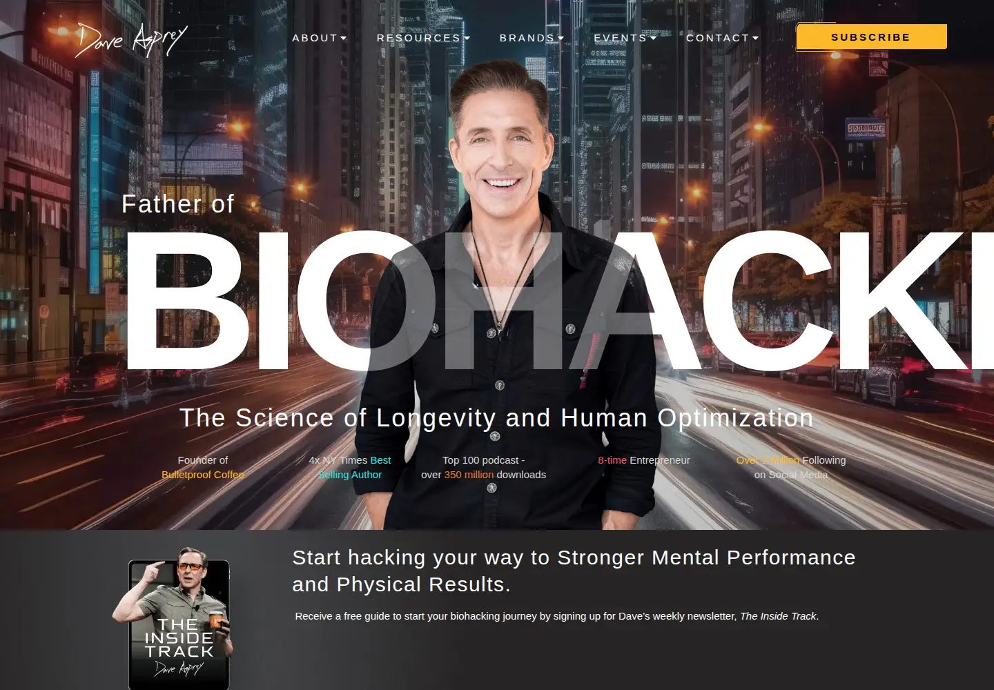 Screenshot of daveasprey.com