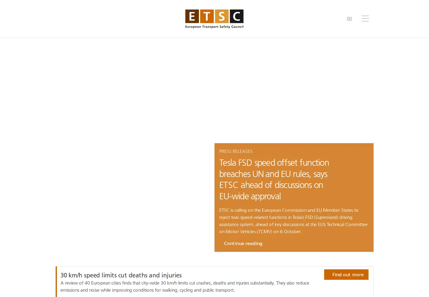 Screenshot of etsc.eu