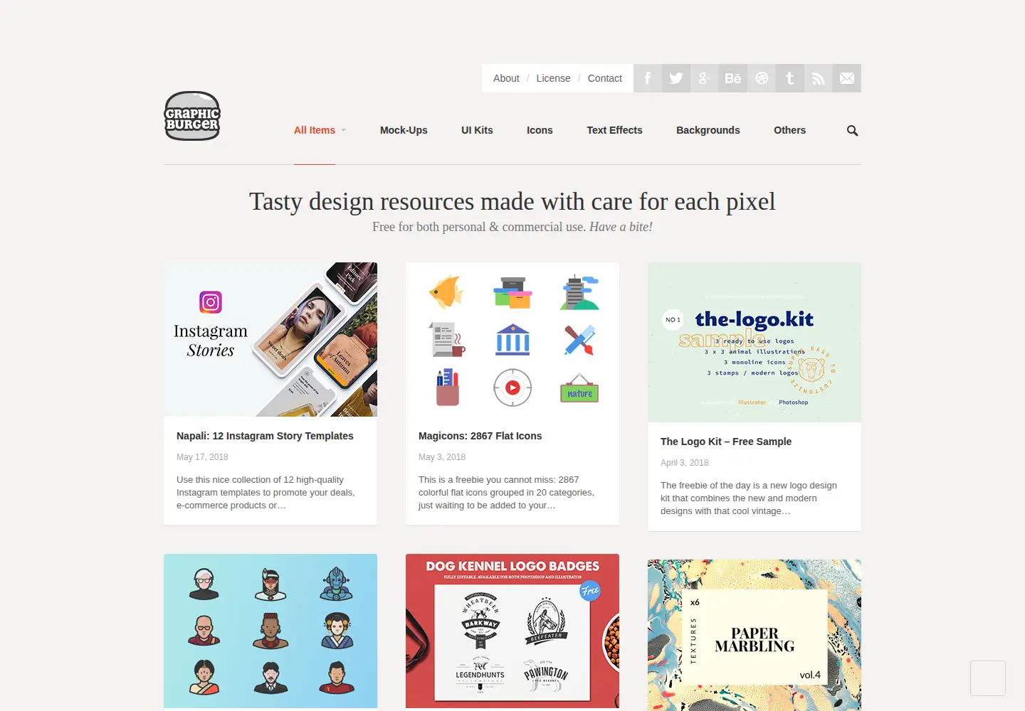 Captured homepage of graphicburger.com in the current scan