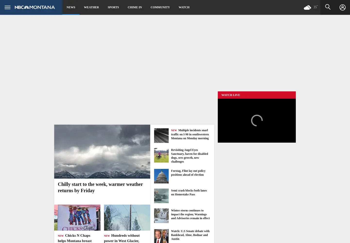 Screenshot of nbcmontana.com