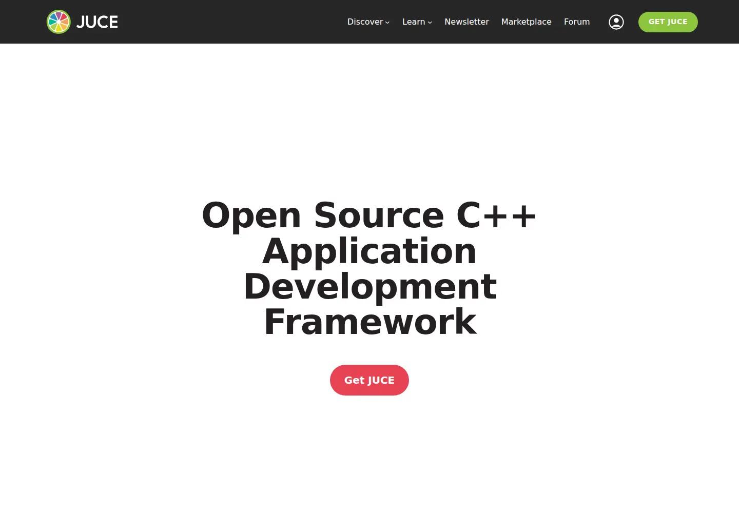 Screenshot of juce.com