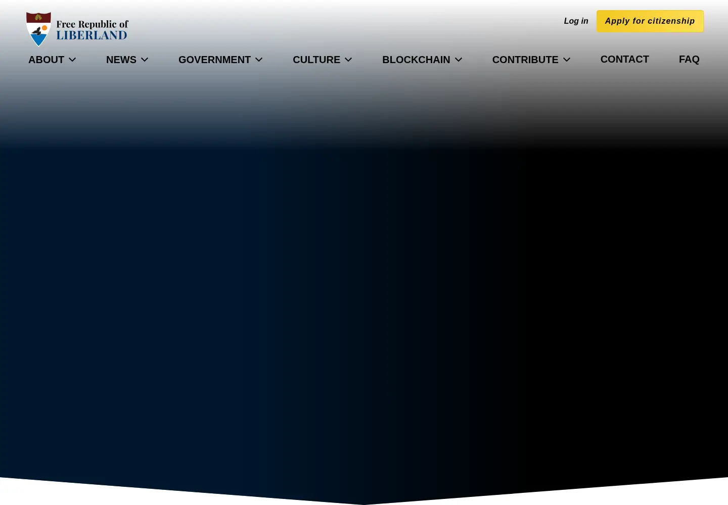 Screenshot of liberland.org