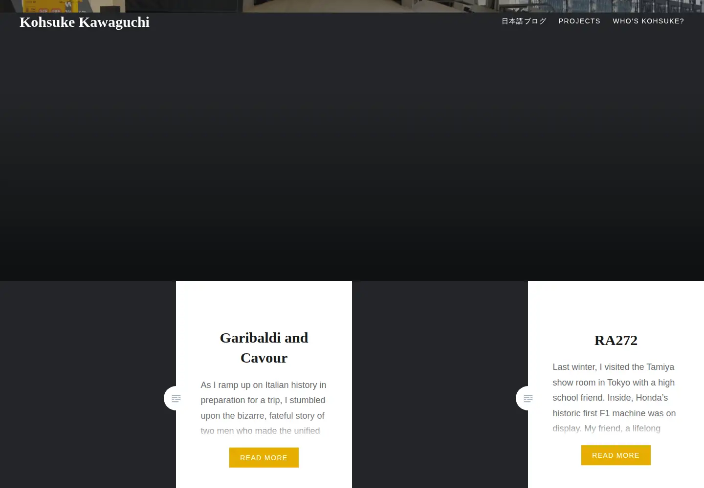 Captured homepage of kohsuke.org in the current scan