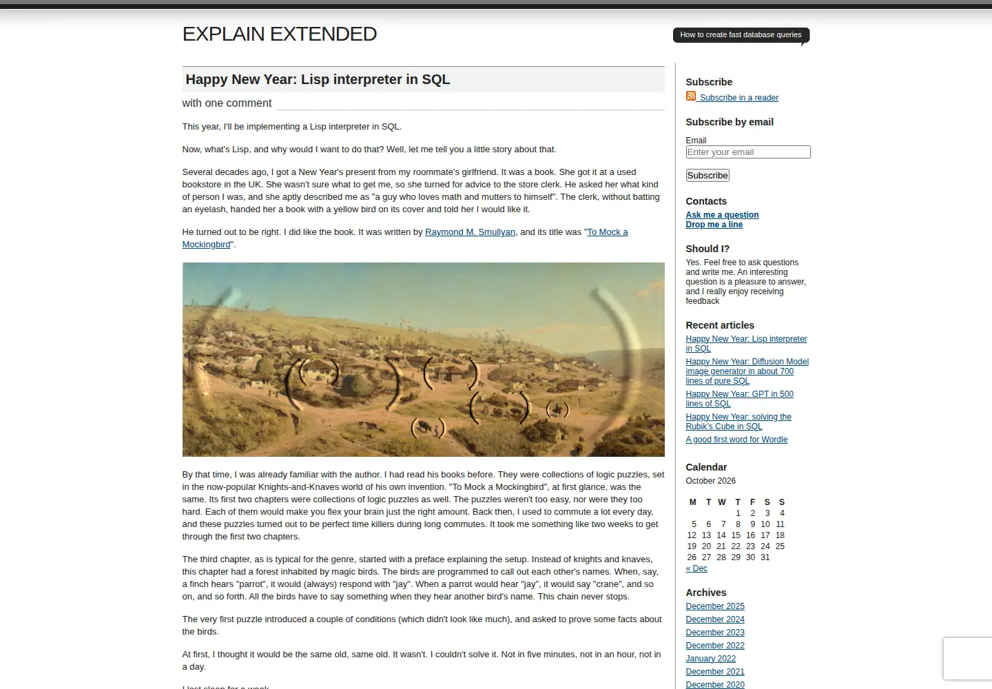 Captured homepage of explainextended.com in the current scan