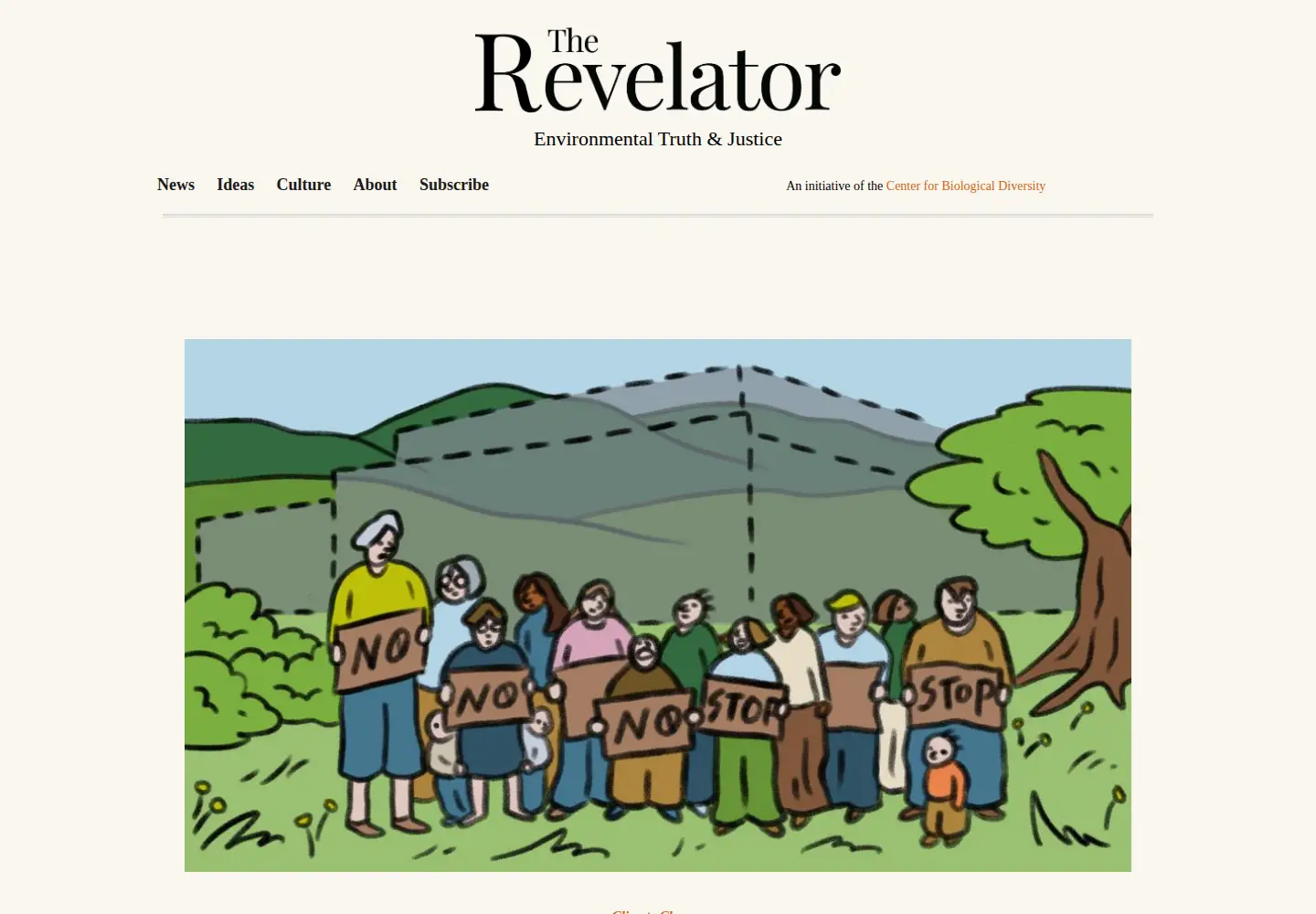 Captured homepage of therevelator.org in the current scan