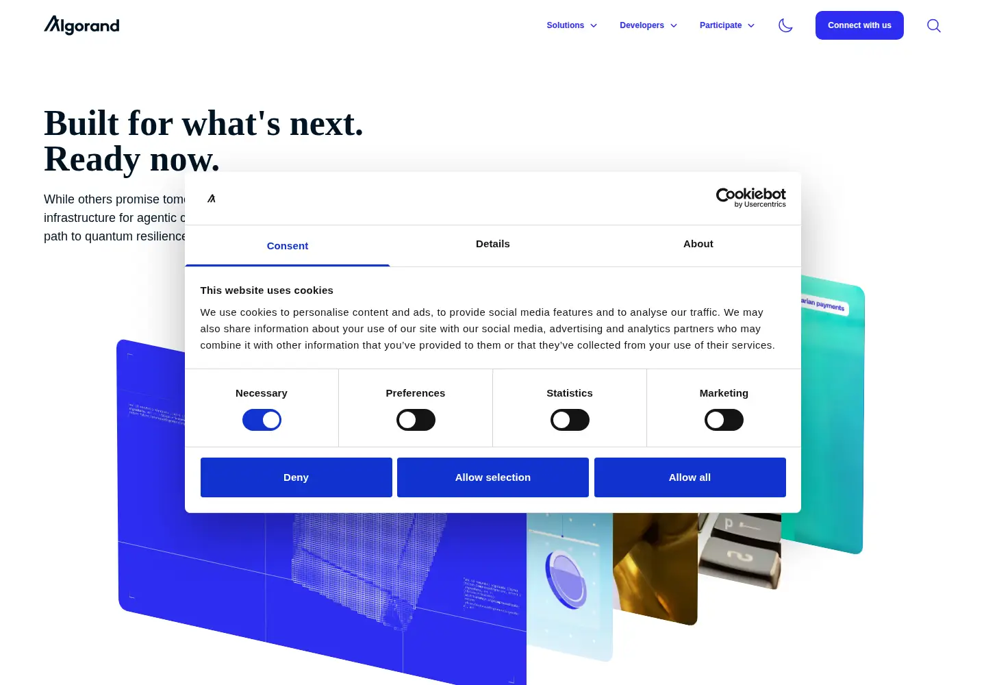 Screenshot of algorand.com