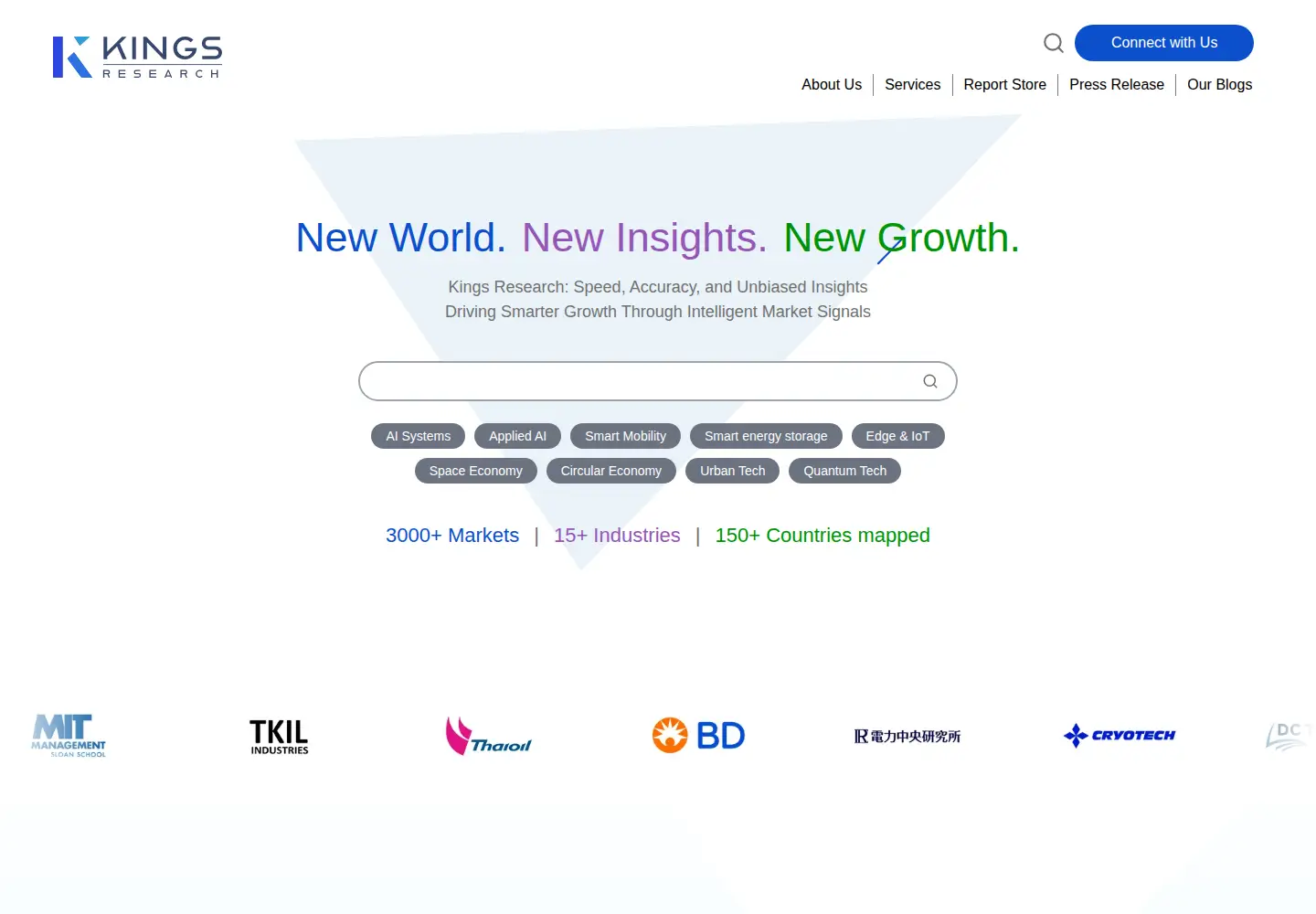 Screenshot of kingsresearch.com