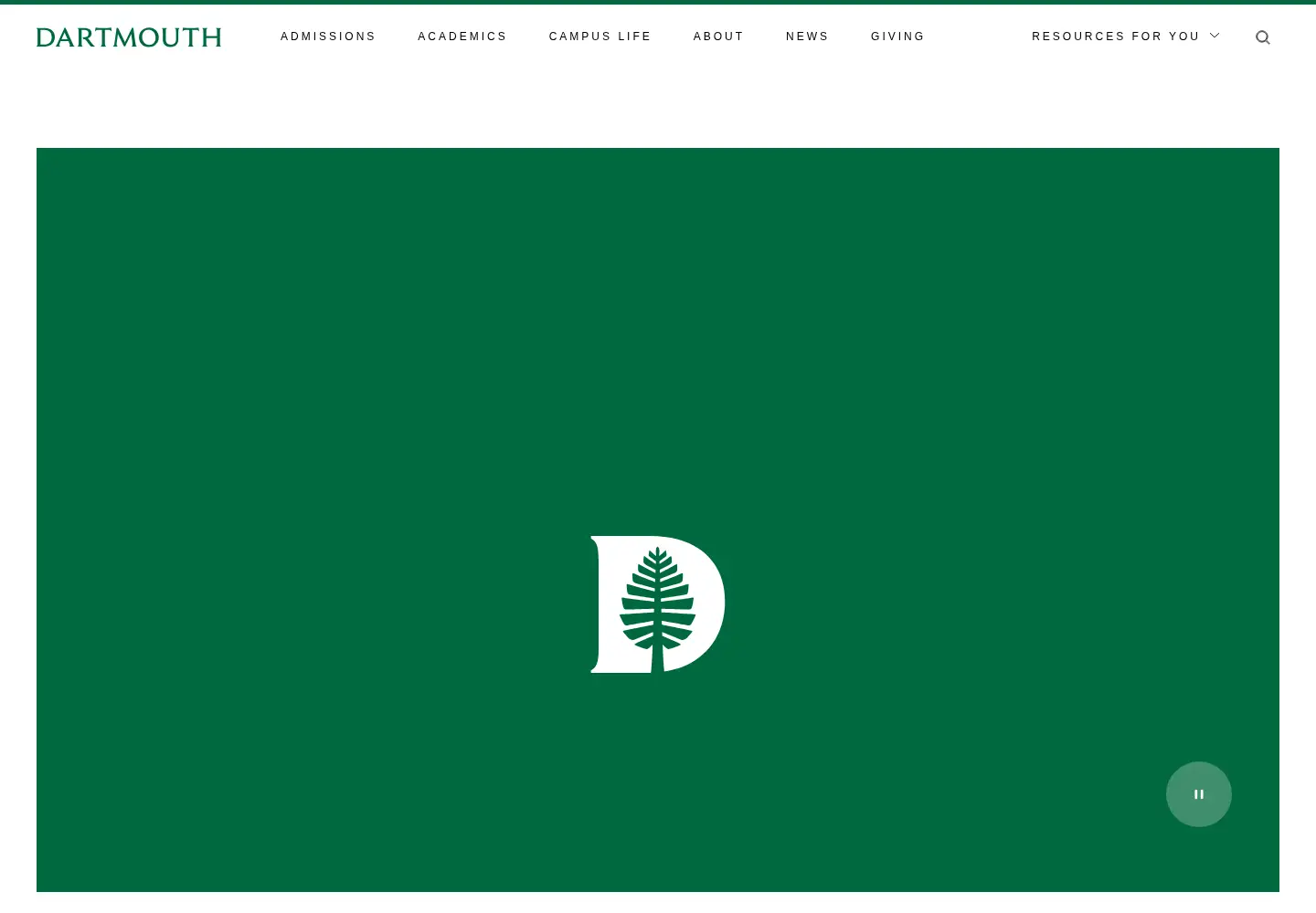 Screenshot of dartmouth.edu