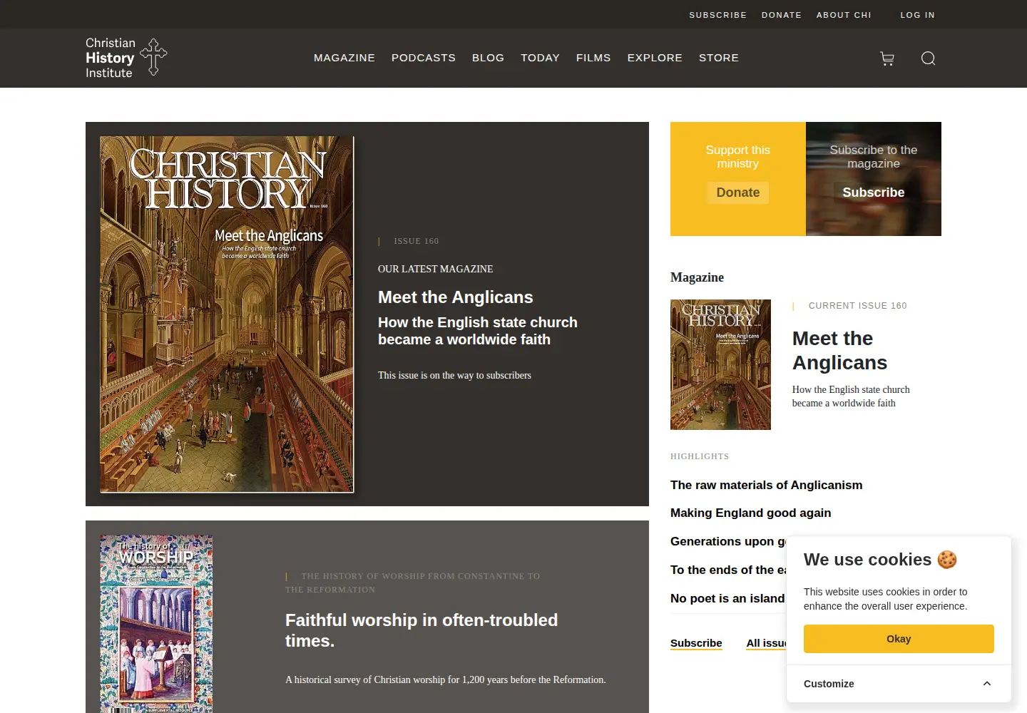 Screenshot of christianhistoryinstitute.org
