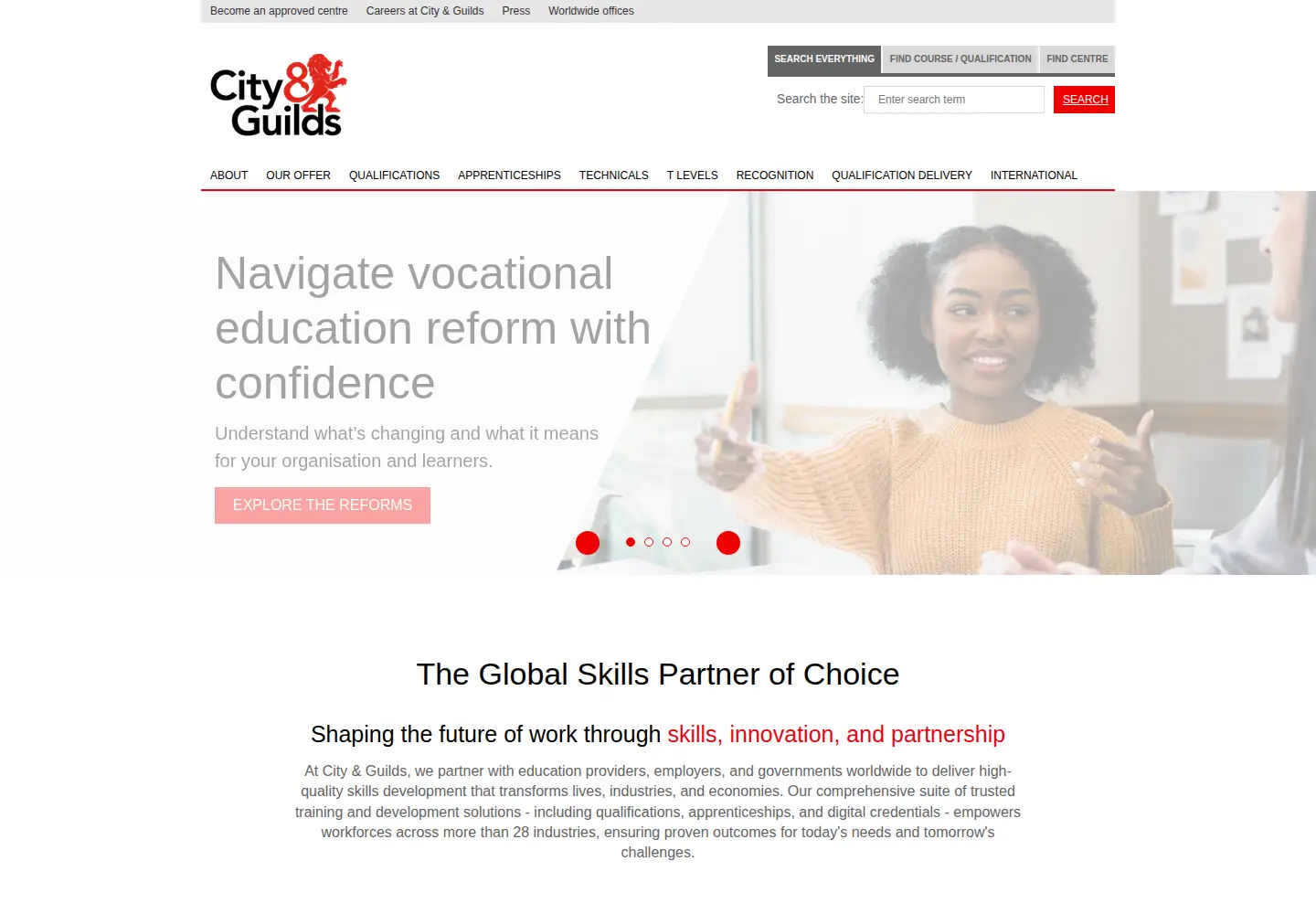 Screenshot of cityandguilds.com
