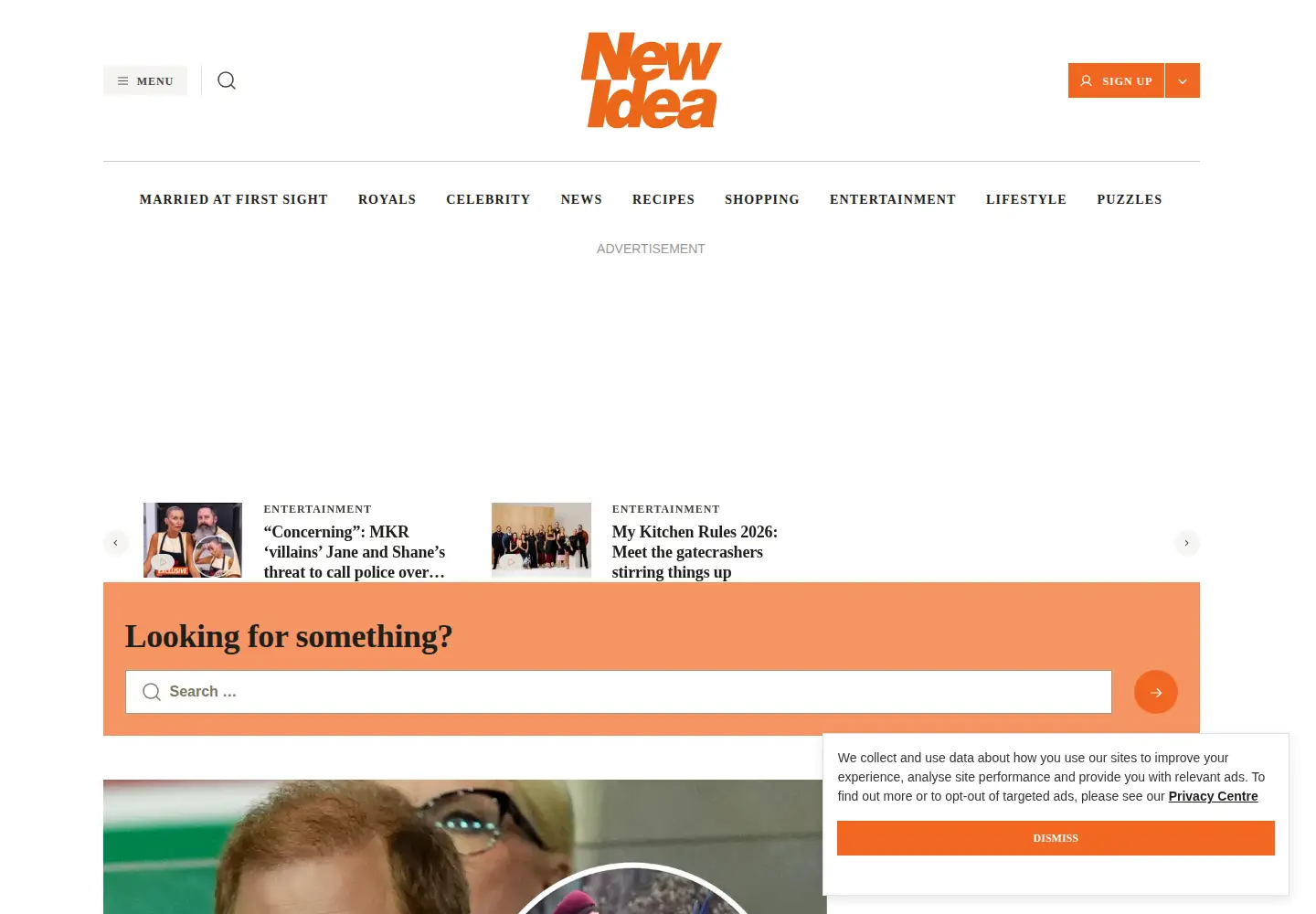 Captured homepage of newidea.com.au in the current scan