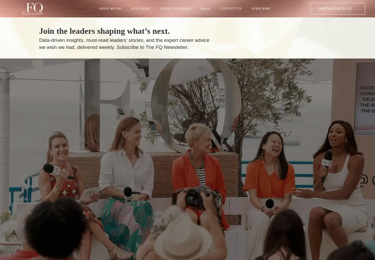 Captured homepage of thefemalequotient.com in the current scan