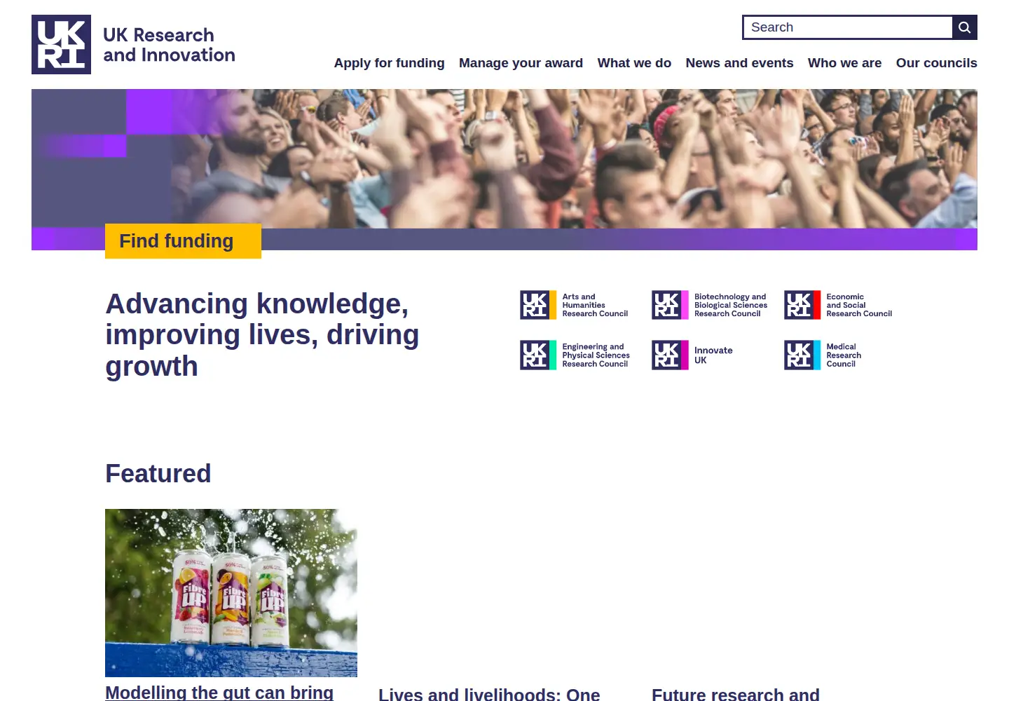 Screenshot of rcuk.ac.uk