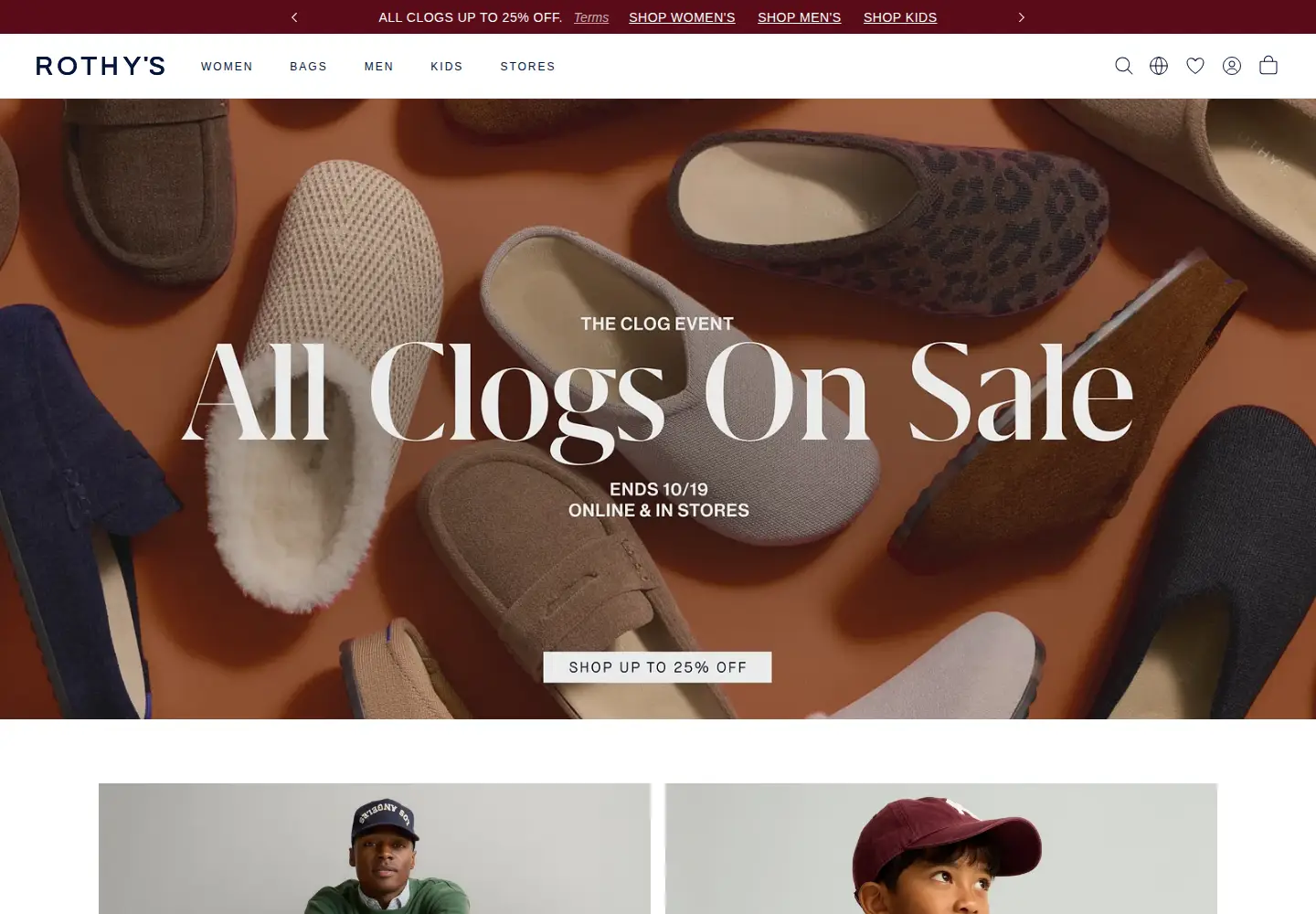 Screenshot of rothys.com