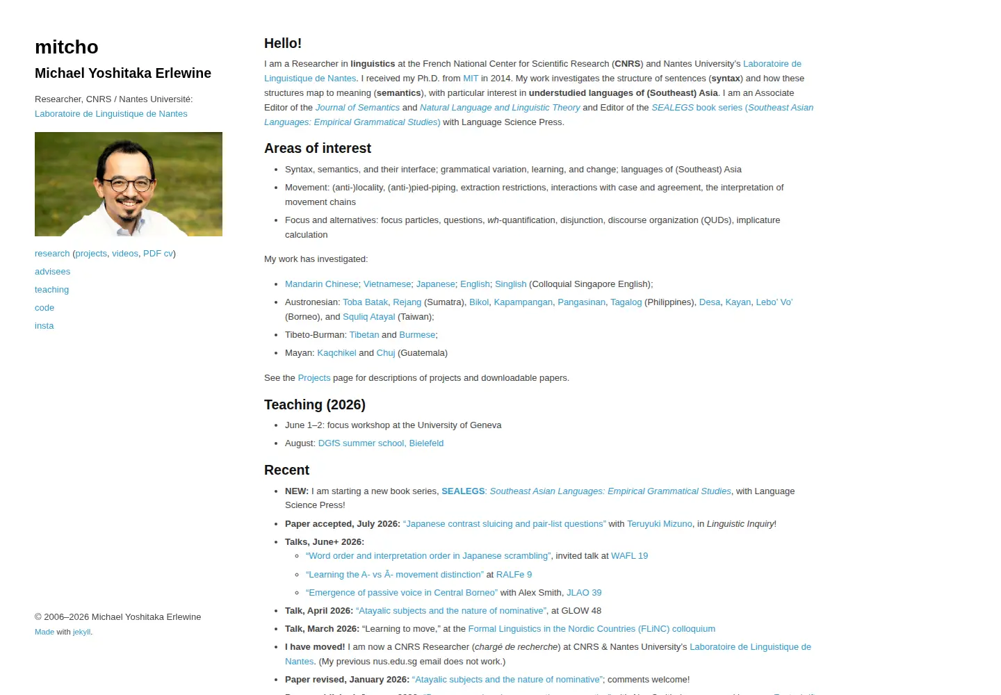 Screenshot of mitcho.com