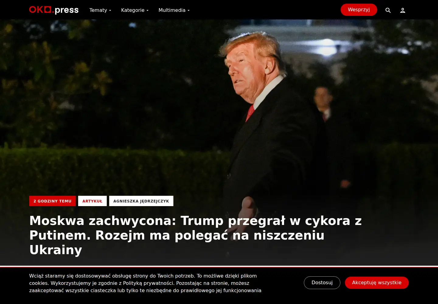 Screenshot of oko.press