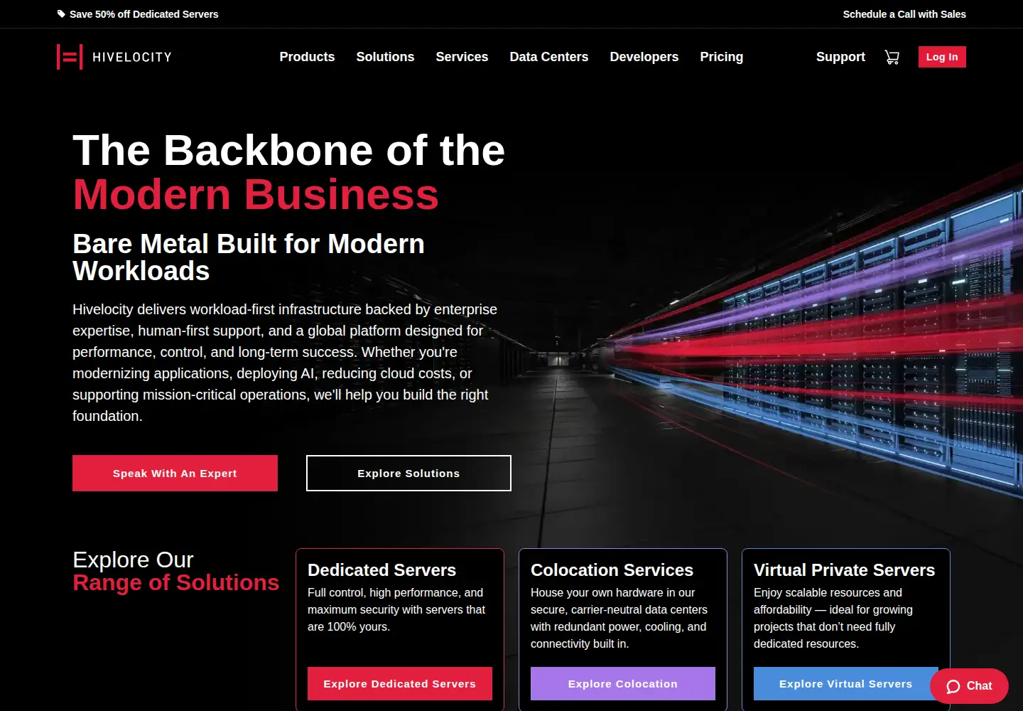 Screenshot of hivelocity.net