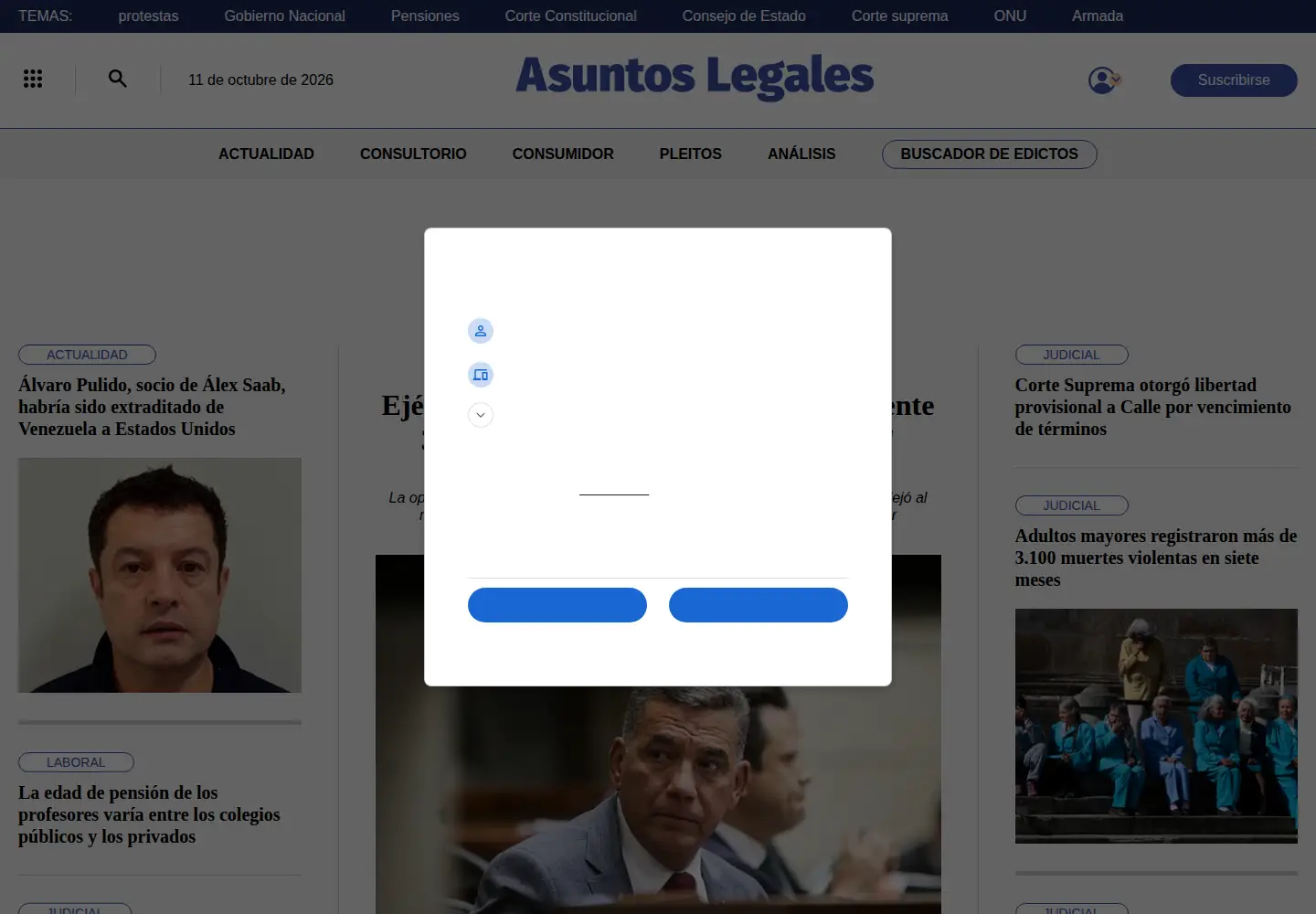 Screenshot of asuntoslegales.com.co