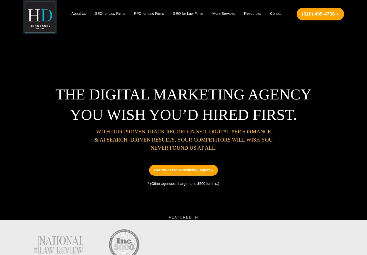 Screenshot of hennessey.com