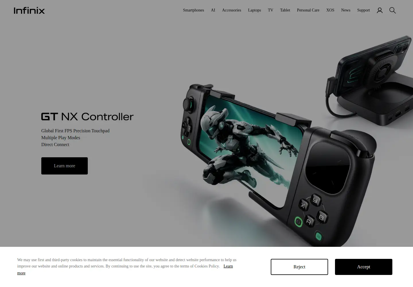 Screenshot of infinixmobility.com