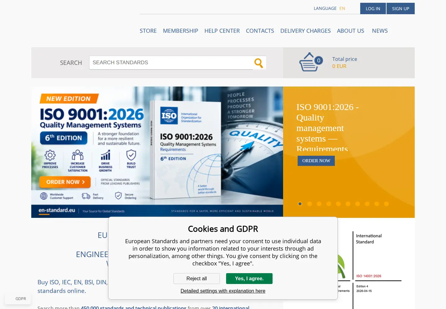 Screenshot of en-standard.eu