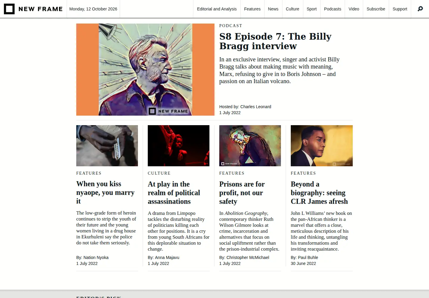 Screenshot of newframe.com