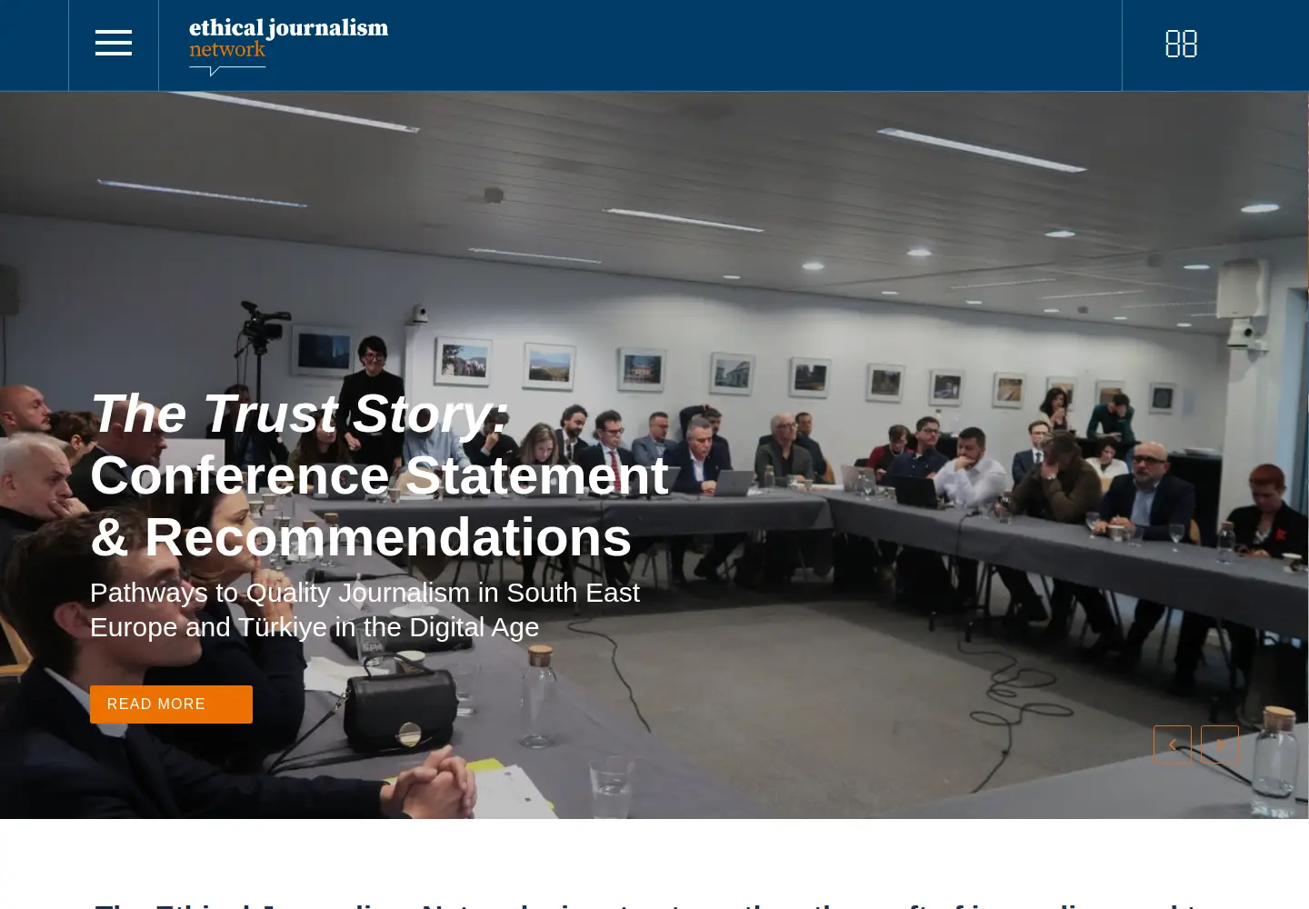 Screenshot of ethicaljournalismnetwork.org