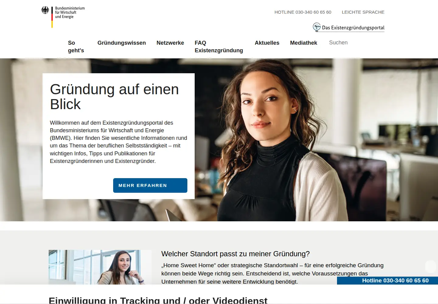 Screenshot of existenzgruender.de