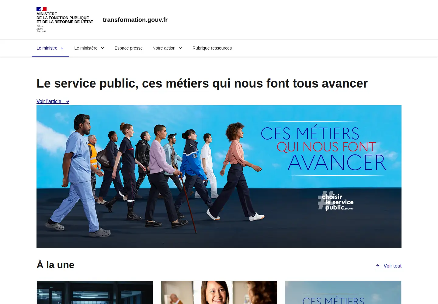Screenshot of transformation.gouv.fr