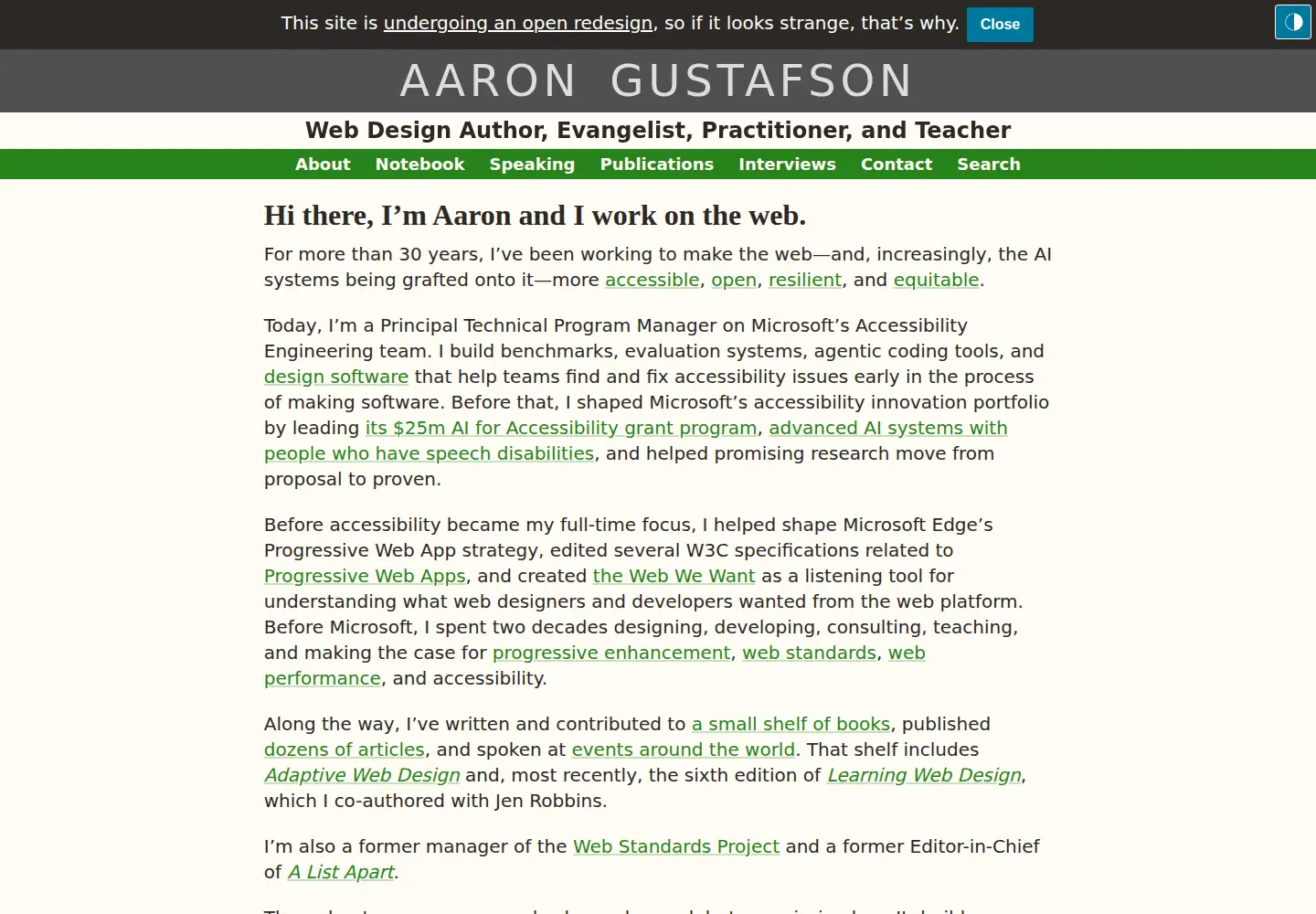 Screenshot of aaron-gustafson.com