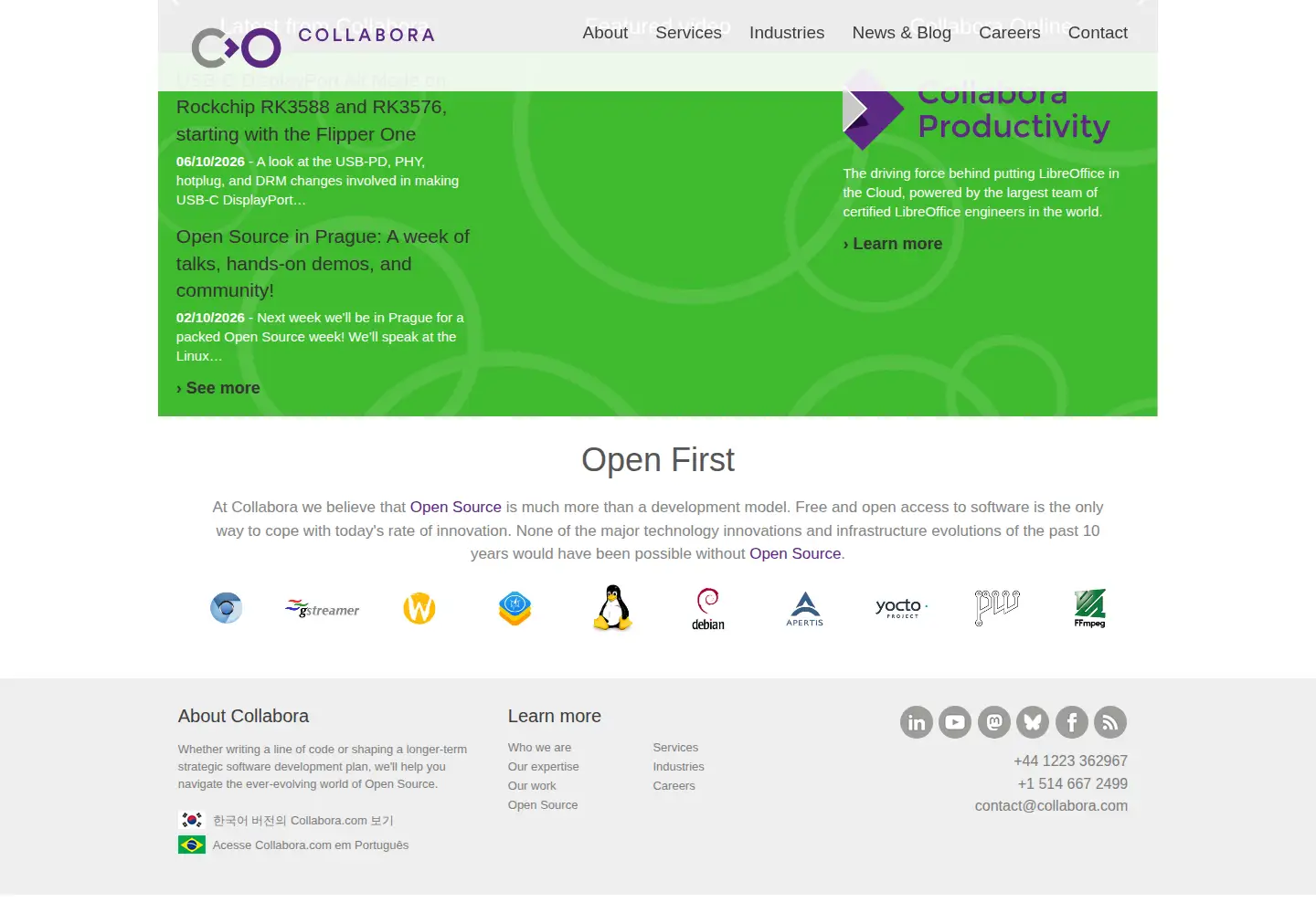 Screenshot of collabora.com
