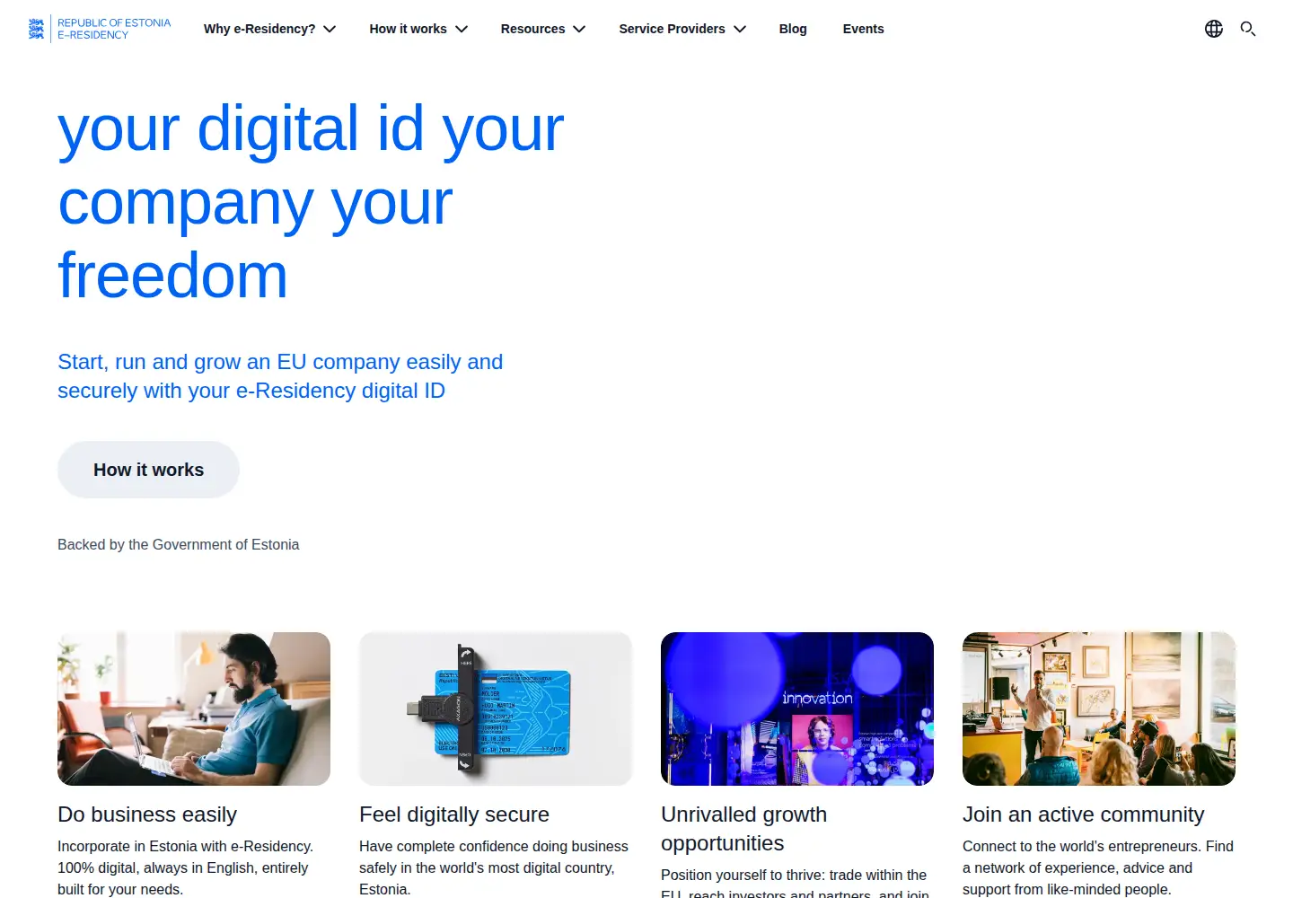 Screenshot of e-resident.gov.ee