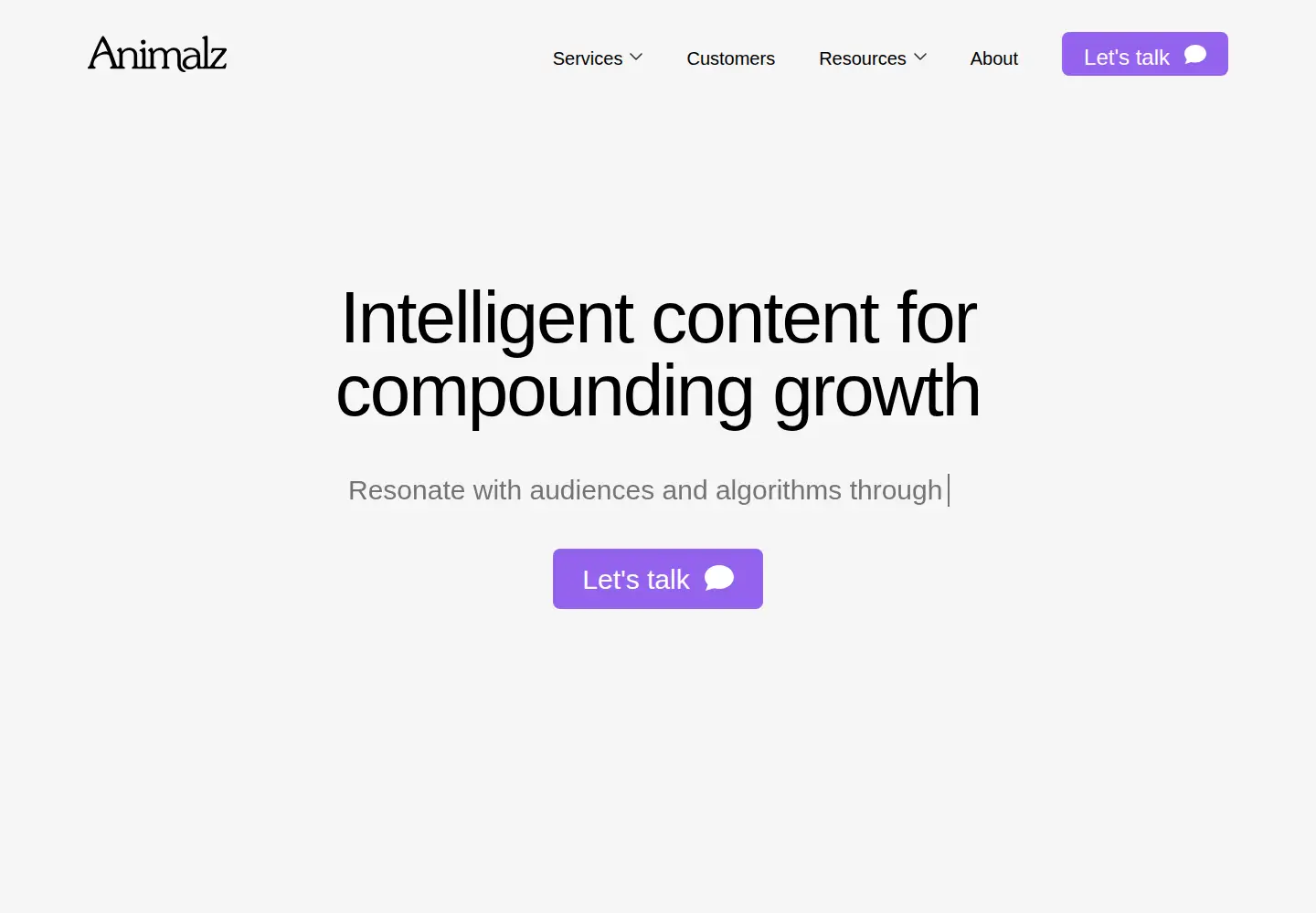 Screenshot of animalz.co