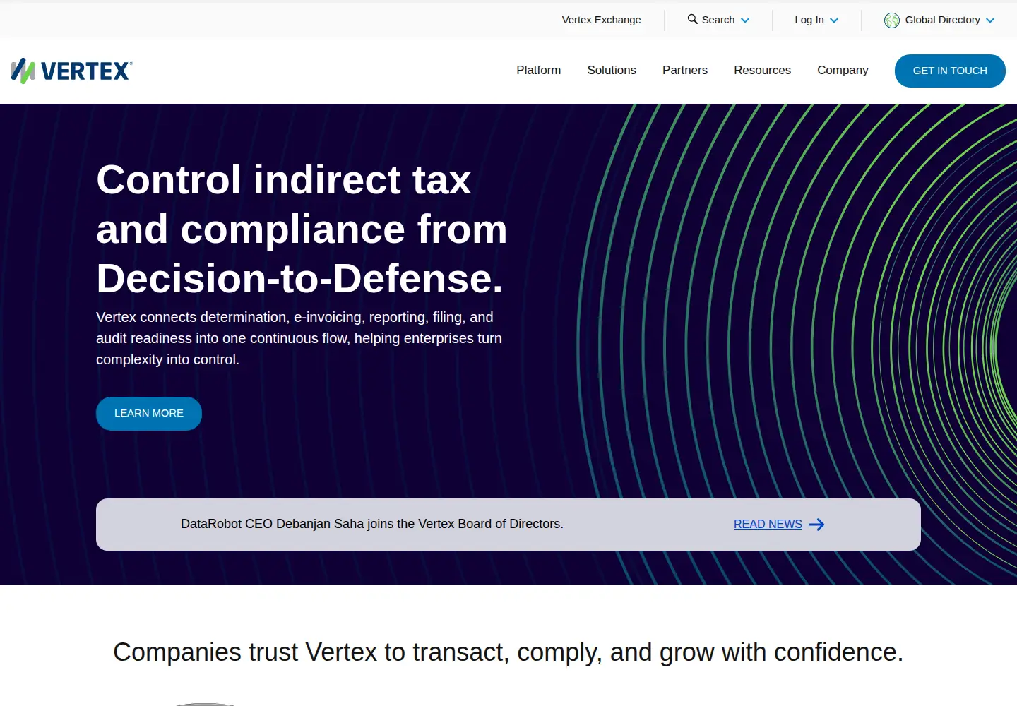 Screenshot of taxamo.com